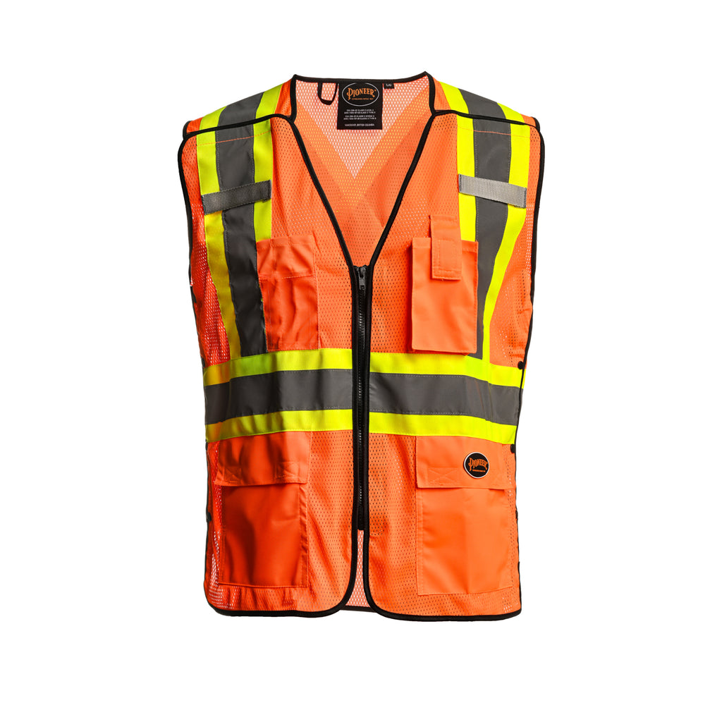 Women's Hi-Vis Orange Mesh Tear-Away Safety Vest